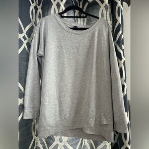 Ideology Light Gray Relaxed Crewneck Sweatshirt